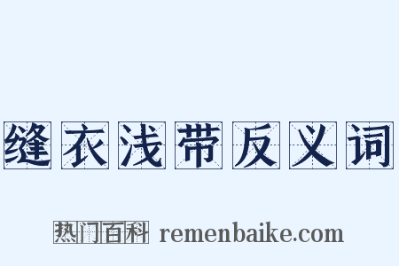 缝衣浅带反义词是什么意思的图片